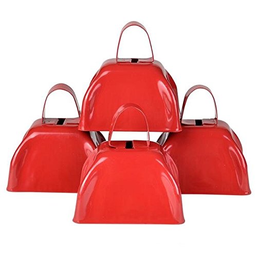 Rhode Island Novelty Cencerro, rojo, un color (RIN_NYCOWRE_1PK_4.5_12CS)