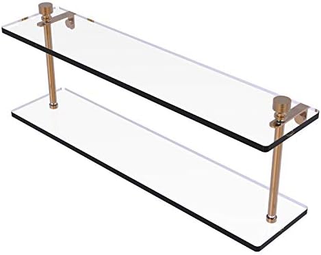 Allied Brass FT-2/22 Foxtrot Collection Two Tiered Glass Shelf - Thumbnail 4