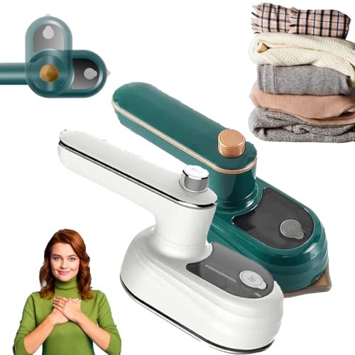 Whimsyard Iron Steamer - Whimsyard Rotary Garment Iron, Iron And Leak Proof Steamer, Mini Handheld Electric Iron, Foldable (2Pc)