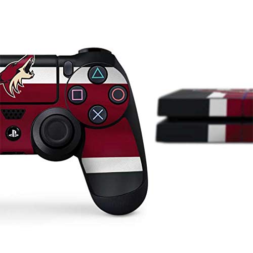 Skinit Decal Gaming Skin Compatible with PS4 Console and Controller Bundle - Officially Licensed NHL Arizona Coyotes Jersey Design