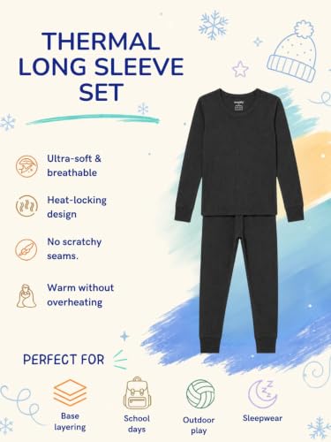 Image of mackly Kids Thermal Set for Boys, Cotton Full Sleeve Winter Wear | 1 Pack