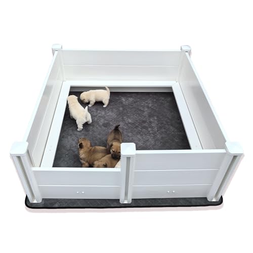 Whelping Box for Dogs,48 * 48 * 18in,with Pig Rails and Washable ...