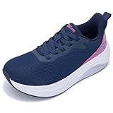 Wide Toe Box Shoes Women Arch Support Walking Shoes for Plantar Fasciitis Wide Width Orthotic Tennis Sneakers RoseBluePink Size 8