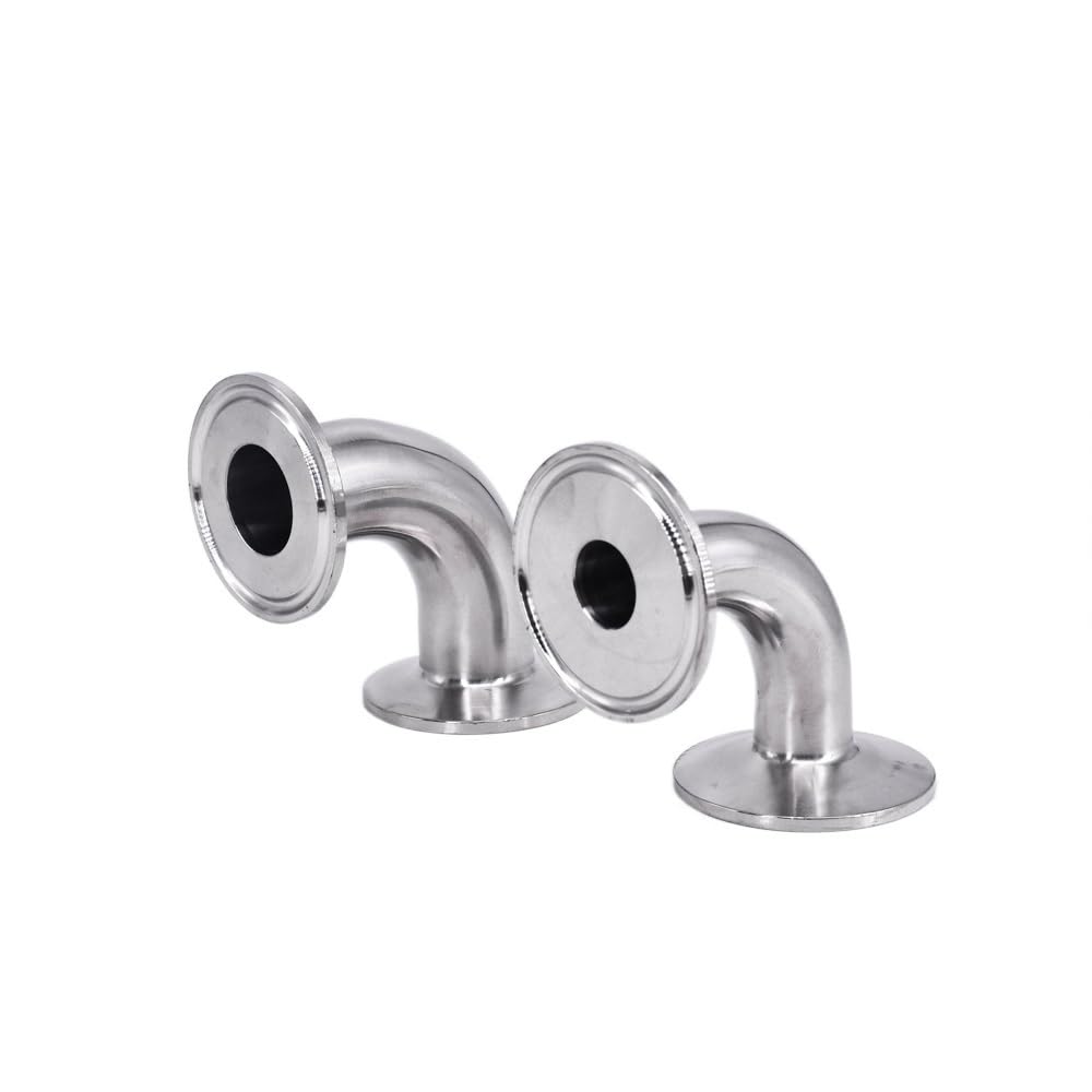 FALKIN 0.5" 1.5" 2" 2.5" 3" 3.5" 4" Tri Clamp Gomito a 90 gradi SUS 304 Connettore for tubo sanitario in acciaio inossidabile Homebrew Beer (Color : 90 Degree Elbow, Size : 51mm OD K64mm)