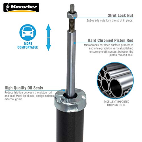 Maxorber Front Set Shock Struts Absorber Compatible with Cadillac Escalade Avalanche Silverado 1500 Suburban 1500 Tahoe Sierra 1500 Yukon Shock Absorber 341493 39105 - Thumbnail 2