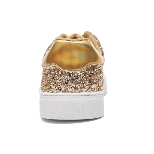 Bernal Women Glitter Sneakers Fashion Shiny Sparkle Sneakers Lightweight Rubber Outsole Non Slip Lace Up Walking Shoes4