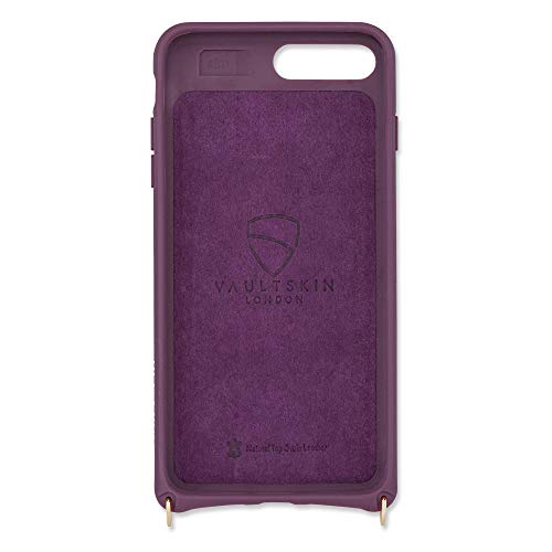 Vaultskin Victoria Crossbody Iphone Leather Wallet Case, Fashionable Bumper For Cards And Cash - Holds Up To 8 Cards (Iphone 7 Plus / 8 Plus, Violet, Leather Strap) #TOP3
