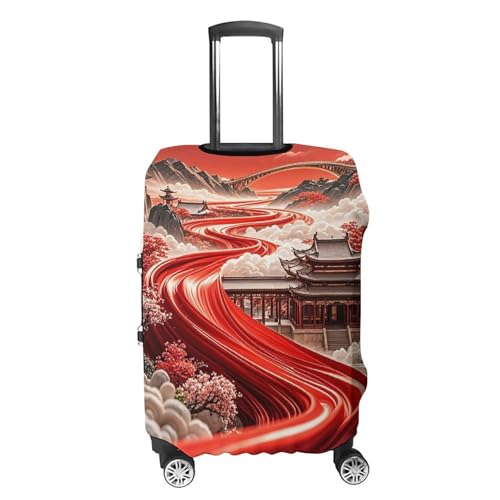 The Road of Color Luggage Cover, Elastic Luggage Protector Fits 19-32in Suitcases, Washable & Anti-Scratch Suitcase Cover for Men Women S4