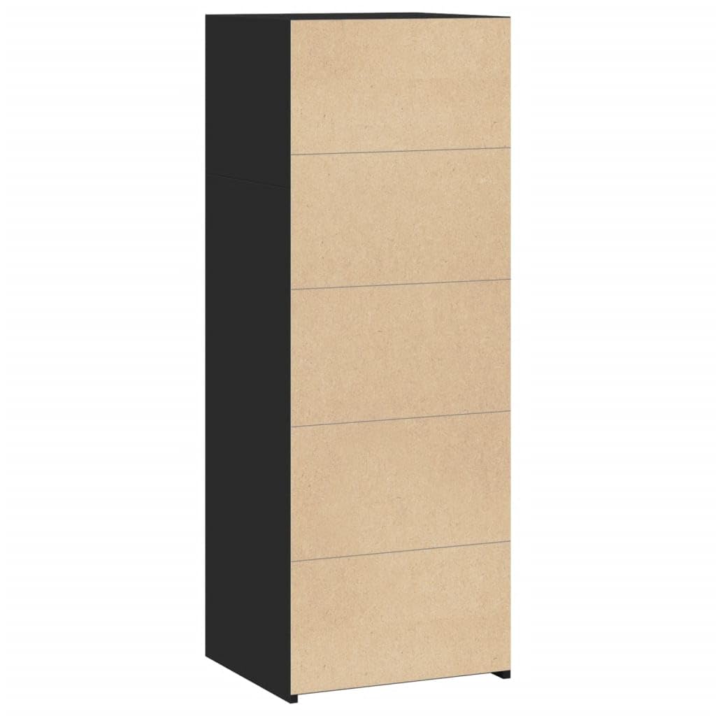 Armadio alto nero, 45 x 41 x 124 cm, in legno