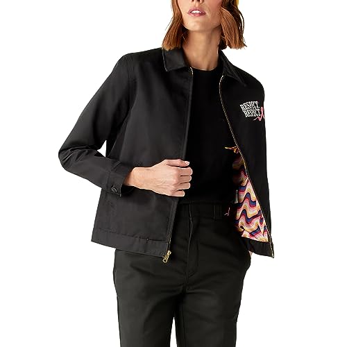 Amazon.com: Dickies Women's Lined Eisenhower Jacket, BLACK, XS