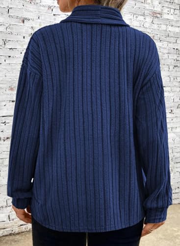 Eytino Womens Plus Size Cardigans Long Sleeve Asymmetrical Knit Open Front Lightweight Cardigan Outwear(1X-5X)2