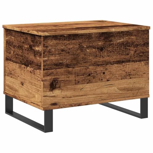 Table basse vieux bois rectangulaire | Table de canapé pour salon - 8