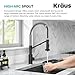 KRAUS Bolden 2-in-1 Commercial Style Pull Down Single Handle Water Filter Kitchen Faucet for Reverse Osmosis or Water Filtration System in Spot-Free Stainless Steel/Matte Black, KFF-1610SFSMB