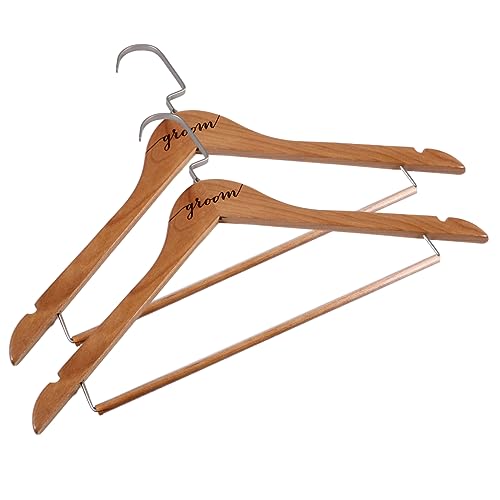 KOMBIUDA Long Lasting Wedding Dress Hangers Set of Wooden Holders Fine Craftsmanship