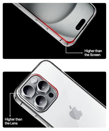 Image of WOW IMAGINE Crystal Clear Transparent Back Case Cover Compatible with iPhone 16 Pro | Full Device & Camera Protection Shockproof TPU | Flexible Silicone Back Cover Case - Transparent