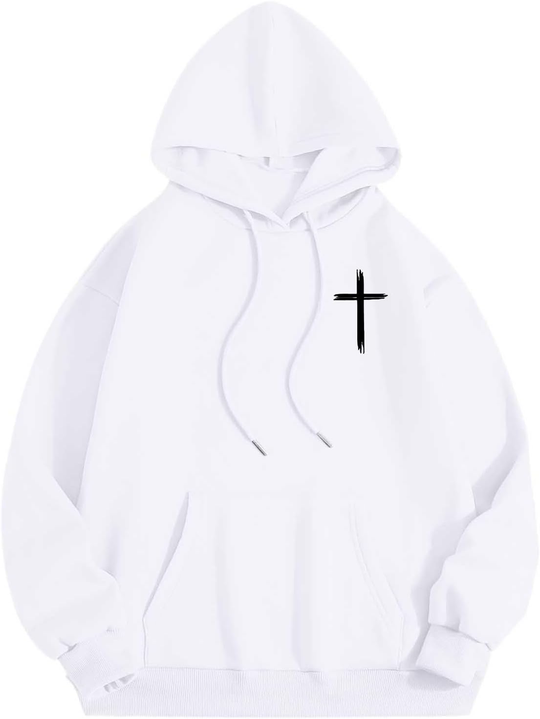 Men's Tracksuit 2 Piece God Loves You Christian Faith Hoodies Sweatshirts and Jogging Sweatsuits Sets Gym Sweat Suits White XL