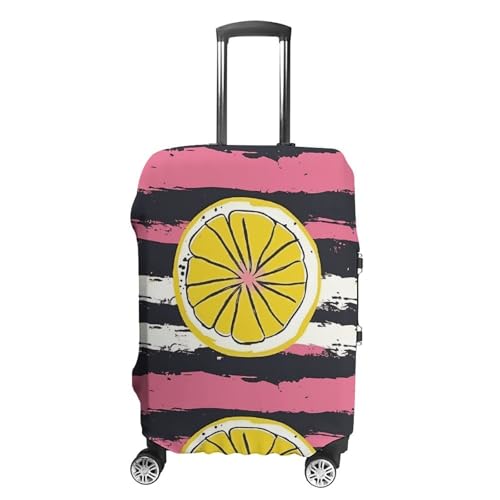 Yellow Lemon Slices Luggage Covers Tsa Approved Suitcase Cover Elastic Washable Luggage Sleeve Carry on Cover Protector Anti-Scratch Suitcase Protector Fits 19-30 Inch Case(M)
