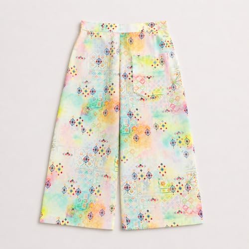 Image of The Magic Wand Woven Digital Printed Co-ord Set For Kids Girls, Sleeveless Top With Palazzo Pant Two-Piece Western Stylish Clothing Set For Festivals