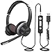 Produktbild PC Headset mit Mikrofon, Mpow USB/3,5mm Leicht-Kopfhörer, Business Headset mit Noise-Cancelling-Soundkarte für Laptop Computer, HiFi Surround Kopfhörer für Skype Call Center Office Telefonkonferenzen