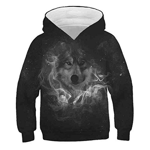 Sweatshirt loup 3D enfant, vêtement idéal pour la cour de récréation en hiver
