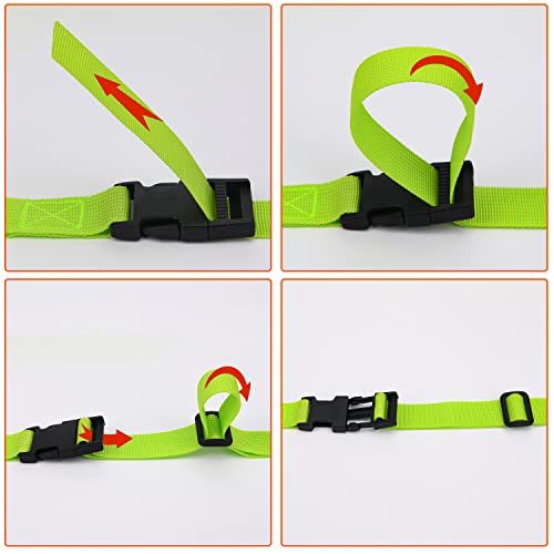 Luggage Nylon Straps With Quick Release Buckle Utility Straps For Travel Packing Outdoorsports 6 Pack 2.5 X 150Cm (Green) #TOP3