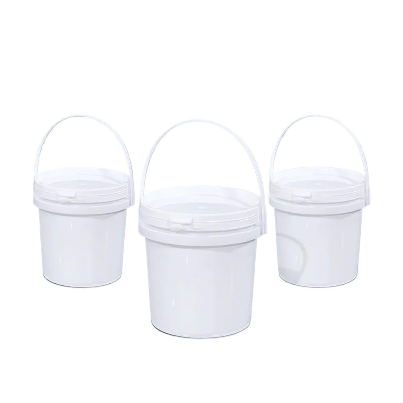 Cubos De Pintura De Plástico Cubo de plástico Redondo de 2 Piezas con Tapa