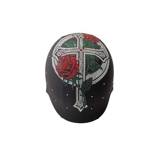 Rose Cross Helmet Cover, Motorcyle Helmet Covers, Biker Helmet Covers, Equestrian Helmet Covers, Custom Helmet Covers