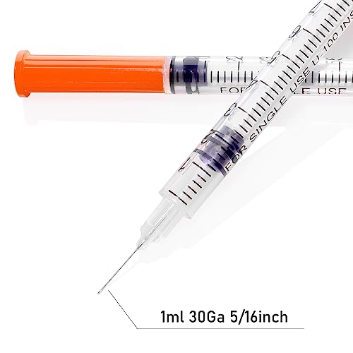 Image of U-100 1ml 30 Gauge 5 /16 inch Syringe, Individually Packed 100 PACK