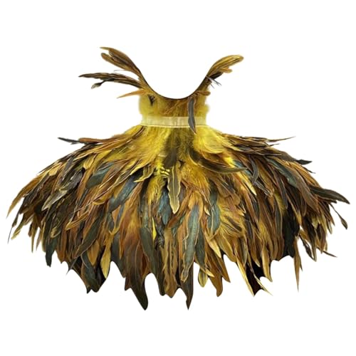 Kostüm Vogel Kostüm Damen, Federkragen Pfau, Rabenkostüm, Feder Stola Umhang, Gothic Federkragen Pfau Schulter, Für Halloween Karneval Verkleidung