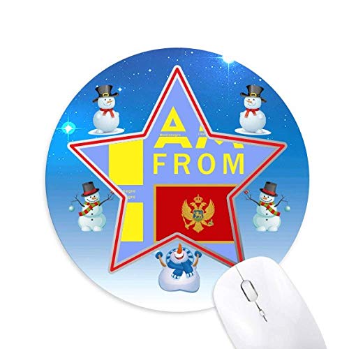 je suis du monténégro bonhomme de neige, tapis de souris série star mat