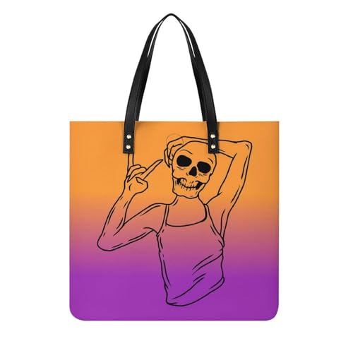 Tote bag crâne à bascule pour femmes sac shopper d'architecte 39x39cm