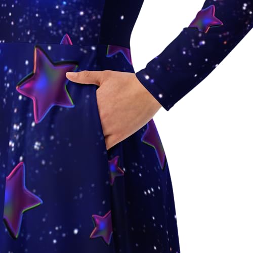 Robe midi à manches longues Trans/Femme Édition Spatiale pour un look unique