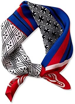 Sciarpa Di Seta Donna Quadrata - Motivo Geometrico, Multifunzionale Per Collo E Capelli | Foulard Elegante - Foto 13