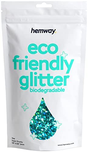 Eco Friendly Biodegradable Glitter, Turquoise Holo, Super Chunky (1/8" 0.125" 3mm)