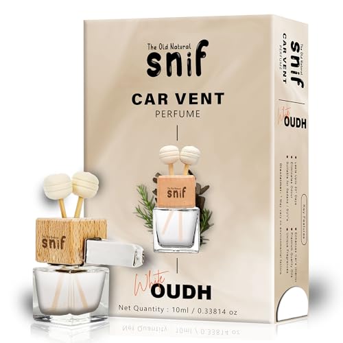 The Old Natural White Oudh Premium New Vent Car Freshener - 10ml Long-Lasting Car Air Freshener Essential oil Blend