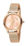 Casual Style Just Cavalli Damen Analog Quarz Uhr mit Edelstahl Armband JC1L050M0095