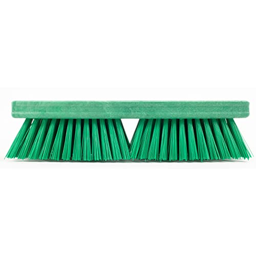 Image of SPARTA Plastic Floor Scrub Brush, Brush Head Only, Deck Brush with ACME Standard Thread Fitting for Deck, Industrial Kitchens, and Hospitals, 10 Inches, Green, (Pack of 6)