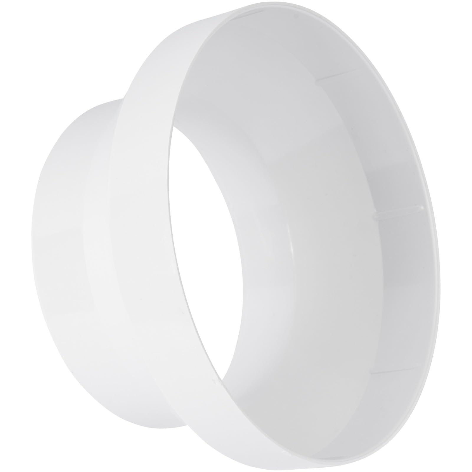 Vent Systems 125 to 100 mm / 5" to 4" Inch, White Plastic Duct Reducer Adapter - Image 3