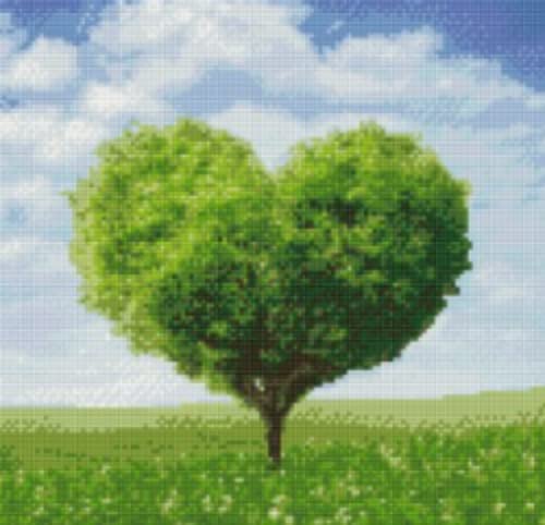 Kit broderie point de croix arbre pour s'initier aux loisirs créatifs en famille