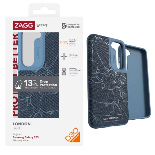 Funda Samsung S23 6.1" ZAGG Gear4 Paris D3O en Color Gris