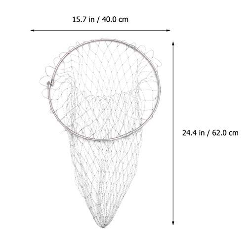 Wakauto 1 rede de pesca de aço inoxidável resistente a rasgos, rede de pesca, acessórios especiais,