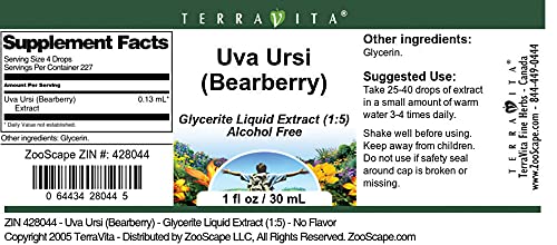 Miniatura 4 de Uva Ursi (Bearberry) - Extracto líquido de glicerita (15) - Sin sabor (1 fl oz, ZIN 428044)