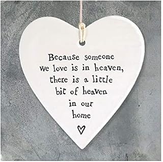 East of India Porcelain Round Heart - Because Someone We Love