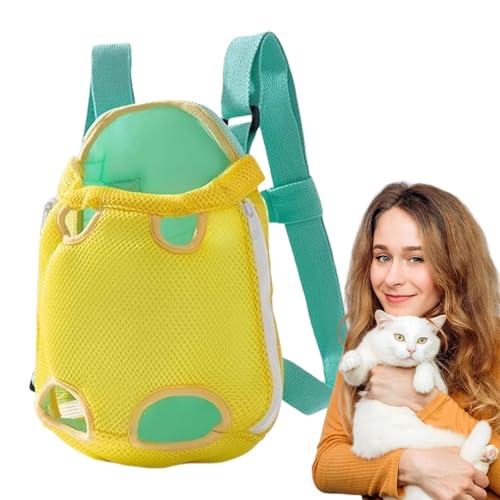 Mochila transportadora para mascotas, mochila frontal para transportar el pecho del perro, de malla transpirable, mochila de viaje para mascotas para perros pequeños y medianos y gatos