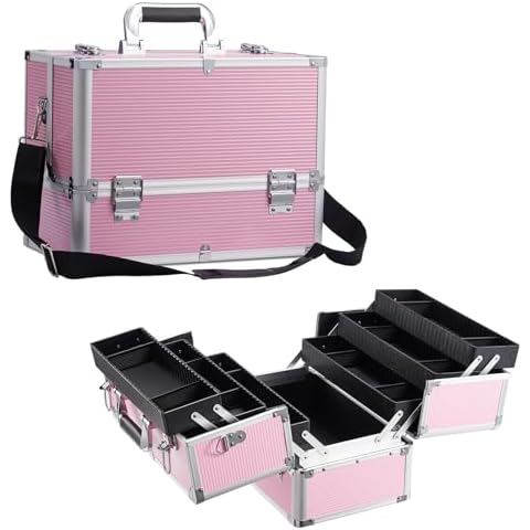 Stagiant Extra Large Makeup Case with Trays Cover