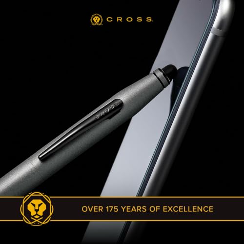Image of Cross Tech 2 Titanium Gray Ballpoint Pen - Refillable, Medium Point, Black Ink, Premium Gift Box