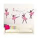 Alrens 74 x 38 Inch DIY Decor Lovely Ballet Girl Art Wall Stickers for Kids Rooms Home Decor Wall Decals Flower Bedroom Decor Butterfly Decoration Stickers Mural