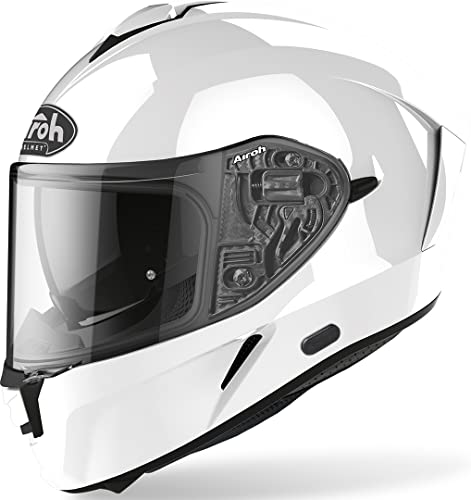 Casque moto Airoh Spark blanc brillant XL idéal pour vos balades d'été
