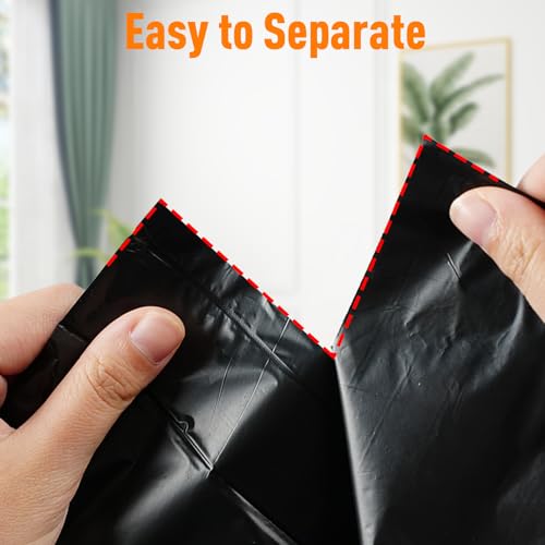 Image of O2frepak 13 Gallon Multipurpose Tear-Resistant Trash Bags,Heavy Duty,Tastless and Black Garbage Bags (100 Count,60x80cm)