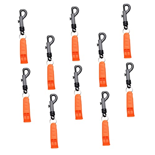 LIOOBO Camping Whistles 10 Pack Ultra-Loud Hiking Whistle for Outdoor Emergencies